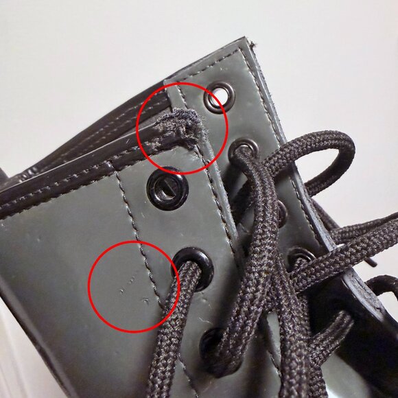 Dr. Martens 1460 W Dark Gray Patent Leather Combat Boots US 7 - Picture 7 of 9